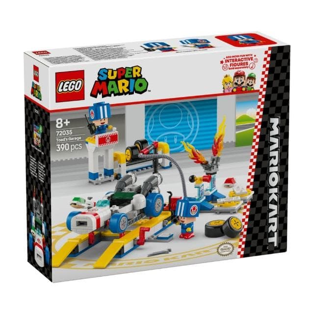 【LEGO 樂高】超級瑪利歐系列 72035 瑪利歐賽車－奇諾比奧的車庫(MarioKart 任天堂 玩具車 兒童積木 禮物)