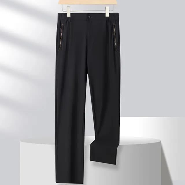 【米蘭精品】現貨+預購 男商務西裝褲修身西裝褲直筒機能免燙(男長褲休閒彈力冰絲防曬父親節禮物74ks81)