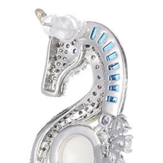【MoonDy】飾品 女生耳環 耳飾 水滴耳環 鋯石耳環 獨角獸 防過敏耳環 純銀耳環 925銀針 垂墜耳環 銀針