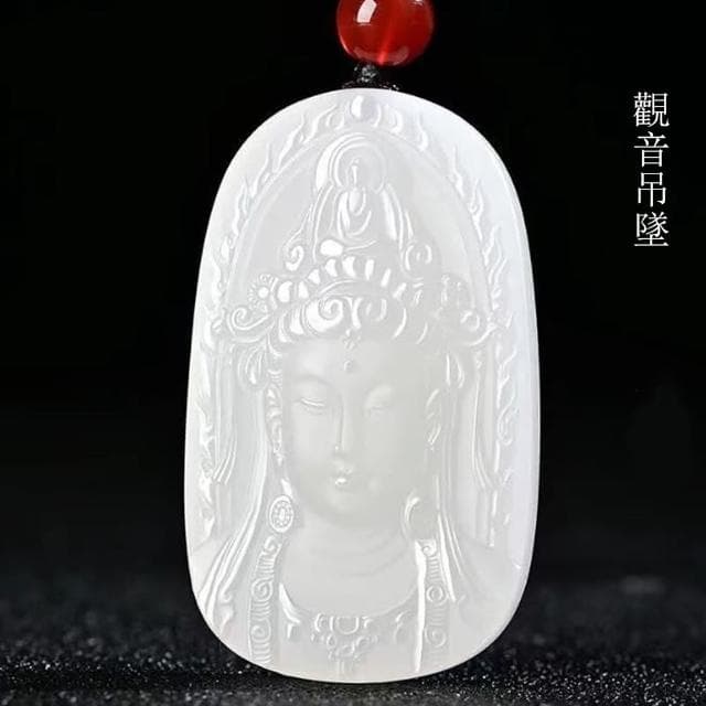 【Penny珮妮】阿富汗玉觀音菩薩吊墜項鍊毛衣鍊(母親節 父親節 交換禮物 生日禮 情人節 尾牙 新年 結婚)