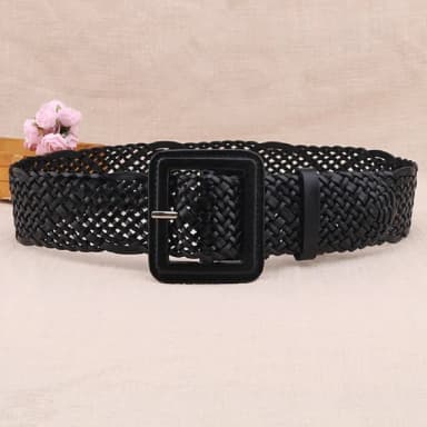 【米蘭精品】現貨+預購 腰封真皮皮帶(牛皮編織寬版腰帶女配件情人節生日聖誕節交換禮物4色74eg25)