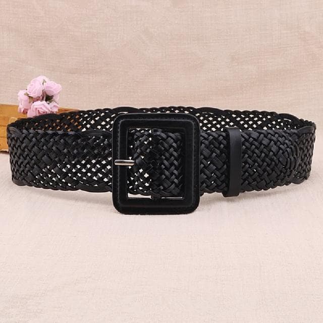 【米蘭精品】現貨+預購 腰封真皮皮帶(牛皮編織寬版腰帶女配件情人節生日聖誕節交換禮物4色74eg25)