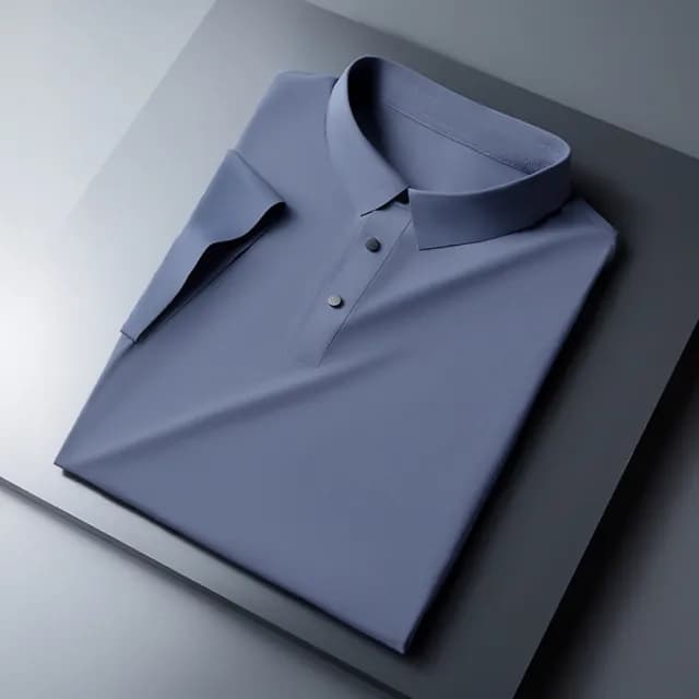 【米蘭精品】現貨+預購 冰絲POLO衫短袖上衣(夏季無痕純色修身男裝父親節禮物8色74ey25)