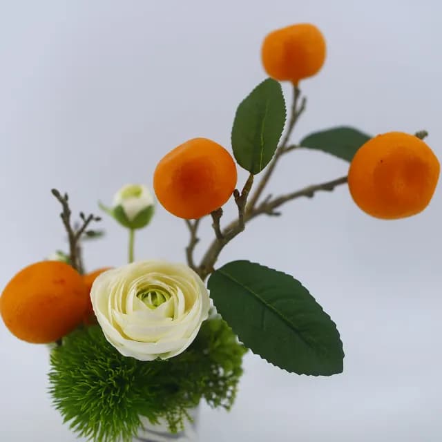 【HUGO DECO 榆果傢飾】大吉大利高擬真橘子樹陸蓮香氛花禮(開幕/端午節/送花/佈置/送禮)
