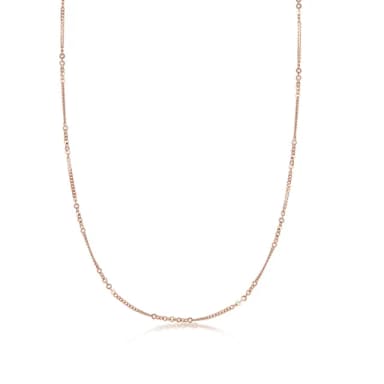【點睛品】全18K 機織素鍊 18K玫瑰金項鍊(40cm)