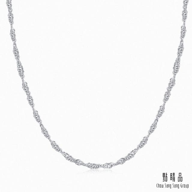 【點睛品】網路獨家款 全18K 機織素鍊 18K金項鍊(45cm)