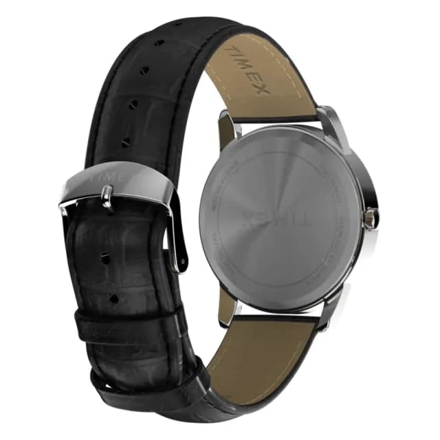 【TIMEX】天美時 Easy Reader 35毫米 復古簡約 鱷魚紋理 皮革錶帶腕錶 白x黑 TXTW2W95400