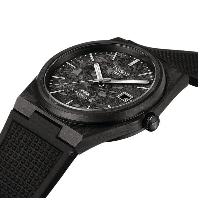 【TISSOT 天梭】PRX Powermatic 80 鍛造碳 機械錶 男錶 手錶(T1379079720100)