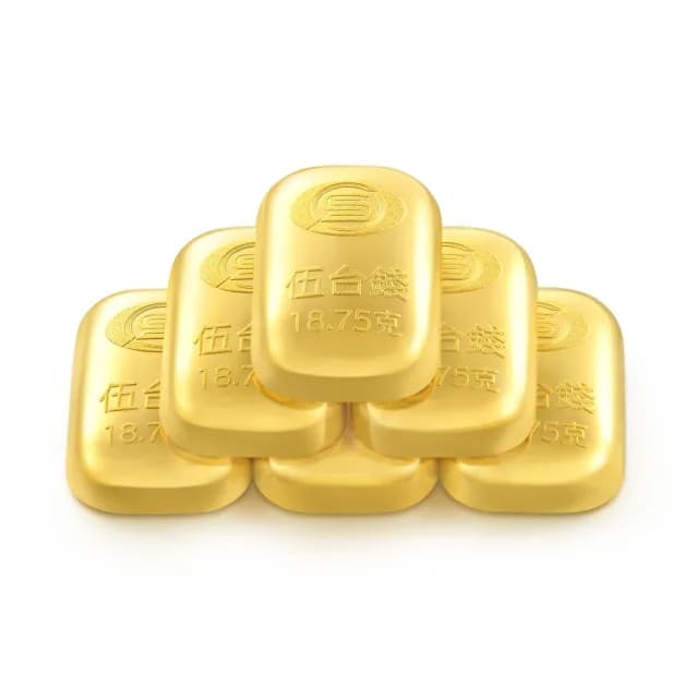 【點睛品】伍台錢x6塊 黃金金條_計價黃金(共112.5克)