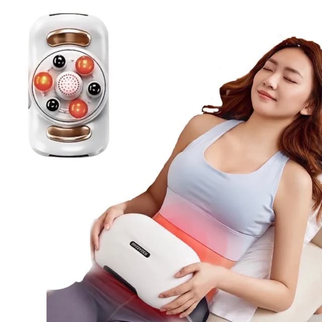 Misumi電動砭石揉腹儀(深度腹部按摩器 推脂腰帶 穴位按摩  腰腹抖抖機 母親節禮物)