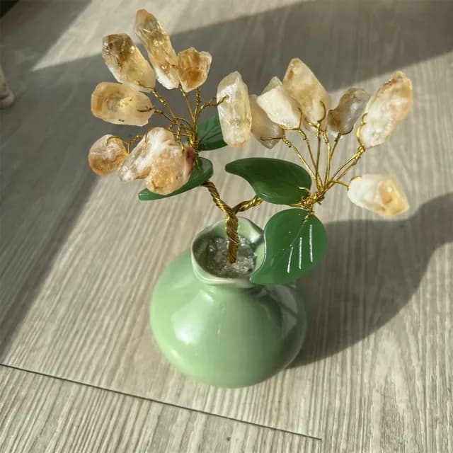 【Penny珮妮】開運水晶發財樹2款可選(喬遷 招財 開運 入新居 辦公桌 交換禮物 新年 尾牙)