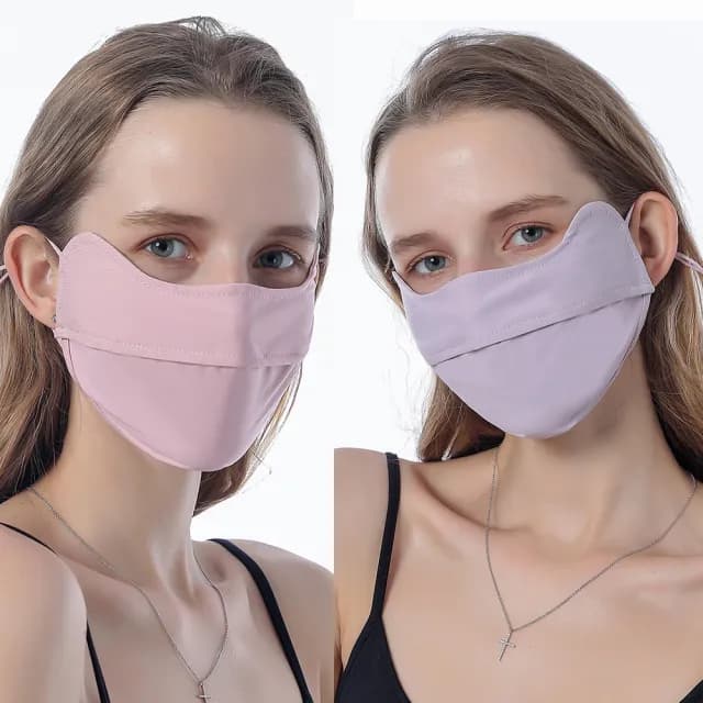 【NicoFun 愛定做】2入防曬冰絲口罩 母親節禮物 護眼角防曬(涼感科技 抗UV 可水洗)