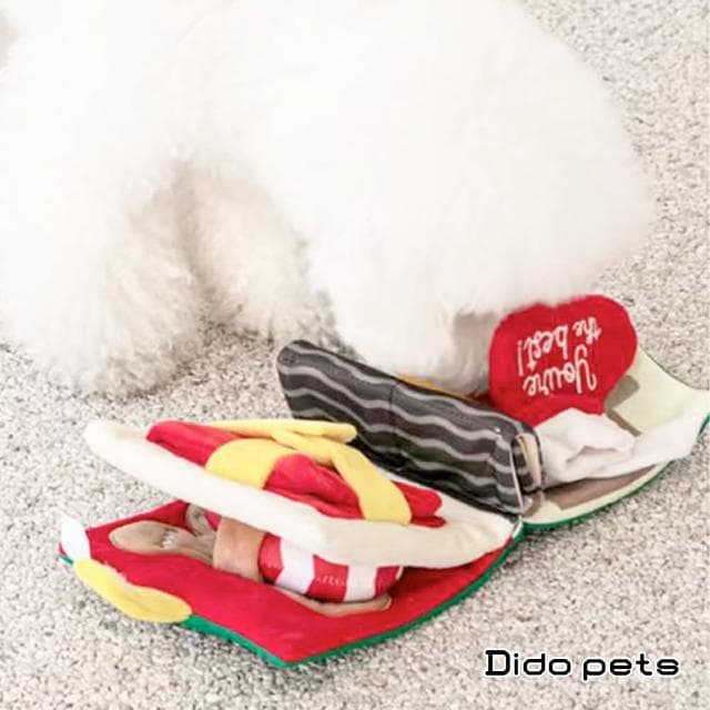 【Dido pets】聖誕布書 狗狗的聖誕禮物嗅聞書 寵物益智 遊戲紓壓 寵物玩具(PT247)