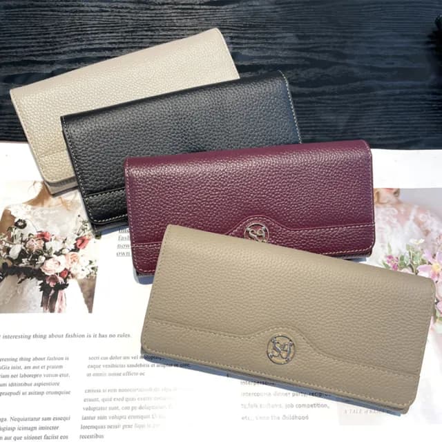 【LEESA】雙11 長夾\長款錢包\錢包\皮夾\大容量錢夾\多卡位卡包\牛皮錢包\招