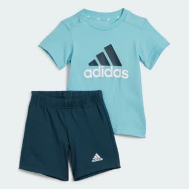 【adidas 愛迪達】ESSENTIALS 運動套裝 短袖/短褲 嬰幼童裝 IB4813