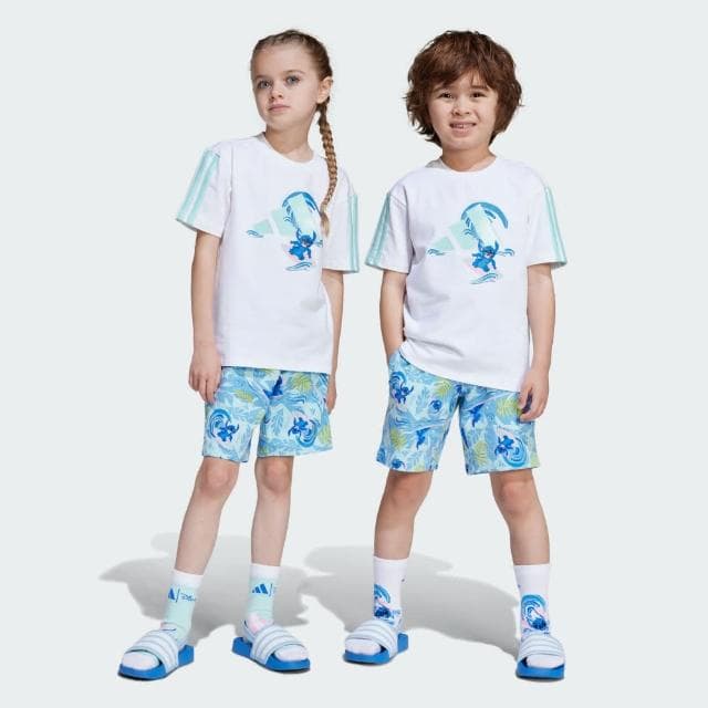 【adidas 愛迪達】DISNEY LILO & STITCH 運動套裝 童裝 JF3659