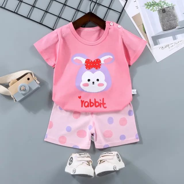 【Baby 童衣】童裝 兒童居家套裝 短袖套裝 89000(兒童短袖套裝 純棉童T童褲)