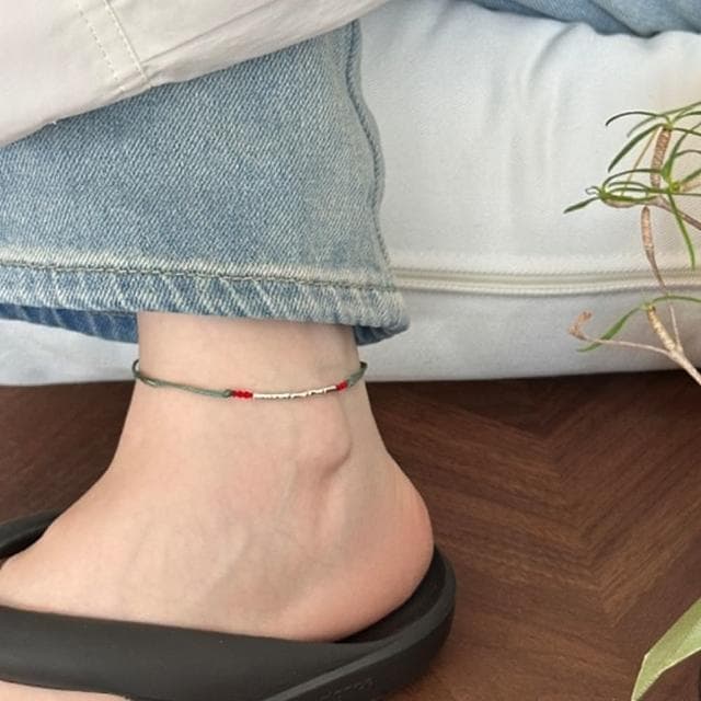 【Penny珮妮】s925銀竹節節高升腳繩腳鍊2色可選(母親節 送女友 交換禮物 生日禮物 情人節 尾牙 新年 結婚)