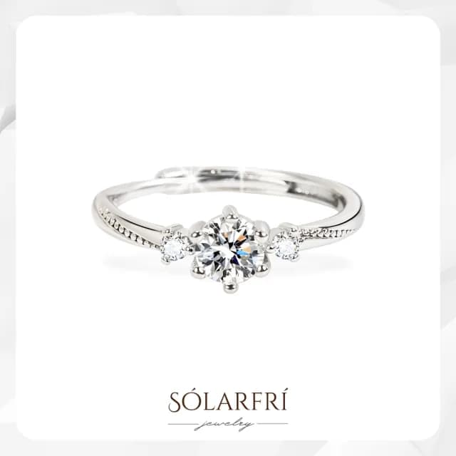 【SOLARFRi】輕奢閃耀戒指｜可調整戒圍大小禮盒包裝(生日情人女友母親老婆禮物)