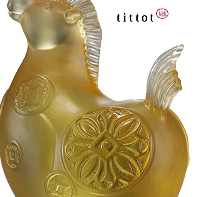 【tittot 琉園】馬上有錢_十二生肖年年有錢系列  擺飾(琉璃/藝術品/贈禮/生日送禮/生肖/馬擺飾)