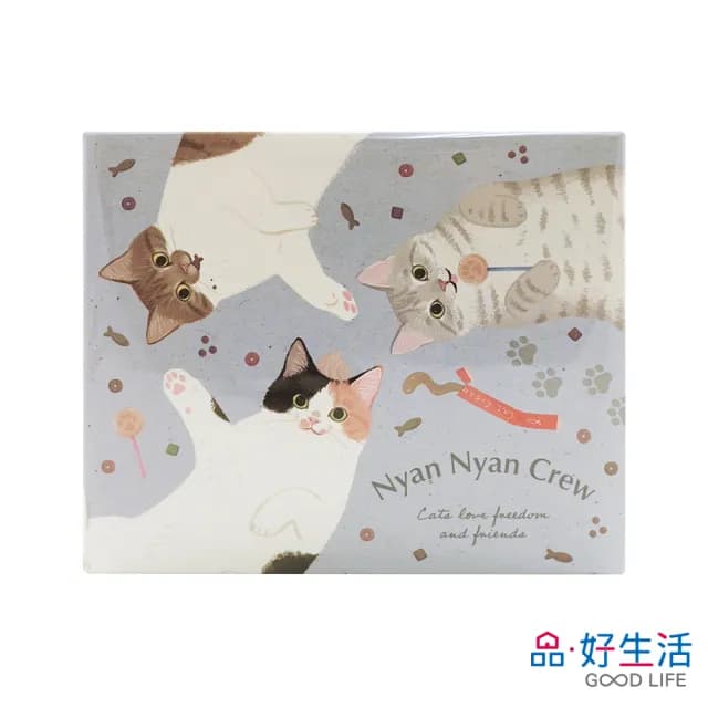 【GOOD LIFE 品好生活】手繪貓咪紙製禮物包裝盒（11.7x14.2cm）(日本直送 均一價)