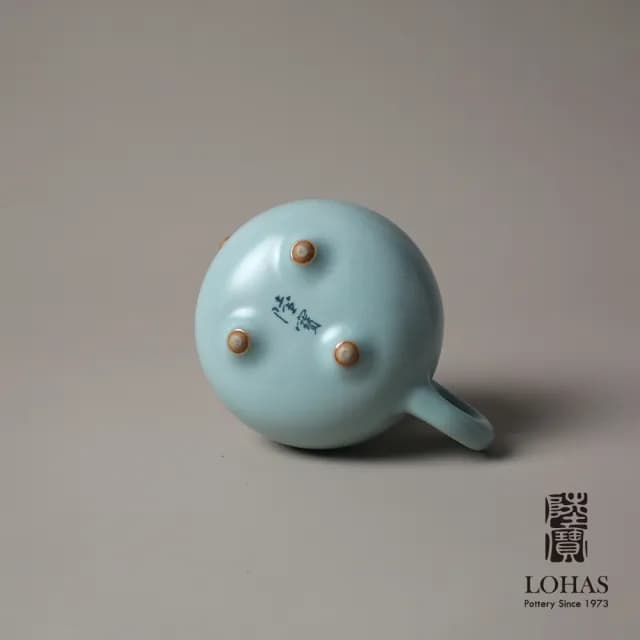 【LohasPottery 陸寶】汝窯三足壺-汝窯天青色(汝窯藏器 泡茶壺 茶具 精緻禮盒)