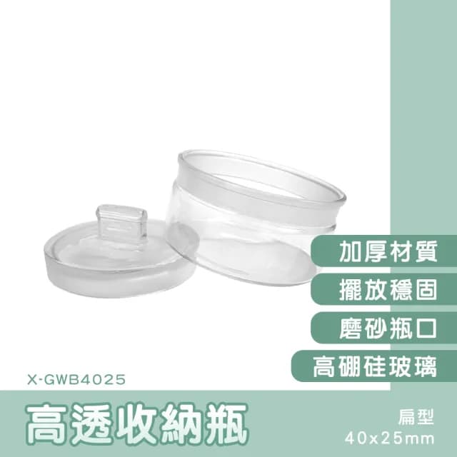 【MASTER】玻璃罐 2入 透明瓶 玻璃分裝罐 容器罐 飾品展示 玻璃收納罐 5-GWB4025(擴香瓶 秤量瓶 果醬罐)