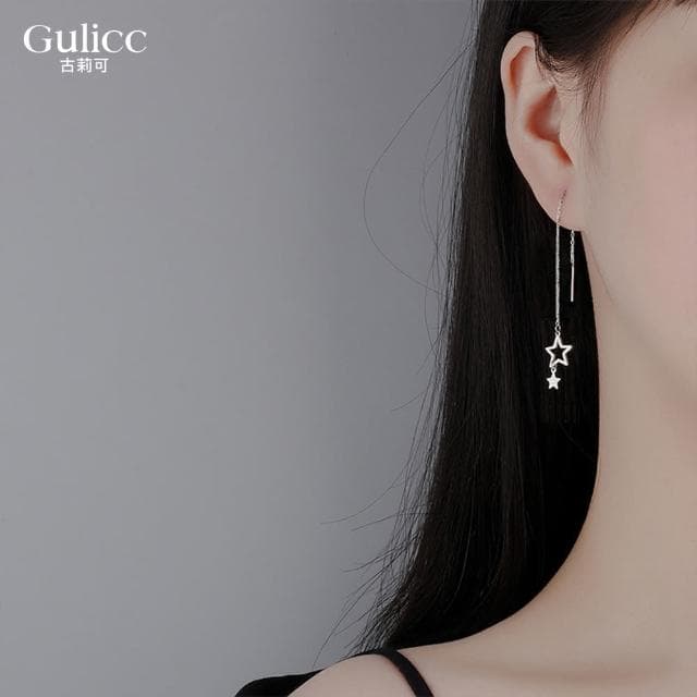 【Golicc】耳線 小清新 可愛星星 五角星耳墜(母親節 生日 情人節 飾品 耳釘 耳飾 耳墜 禮物)