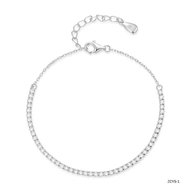 【鉅曜】1克拉鑽石手鍊 2色任選 可調節長度 母親節禮物(培育鑽石)