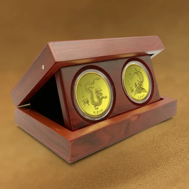 【三省堂】龍鳳呈祥紀念金幣(開運金幣 純金紀念金幣 收藏送禮 彌月禮 生日禮物 結婚禮物)