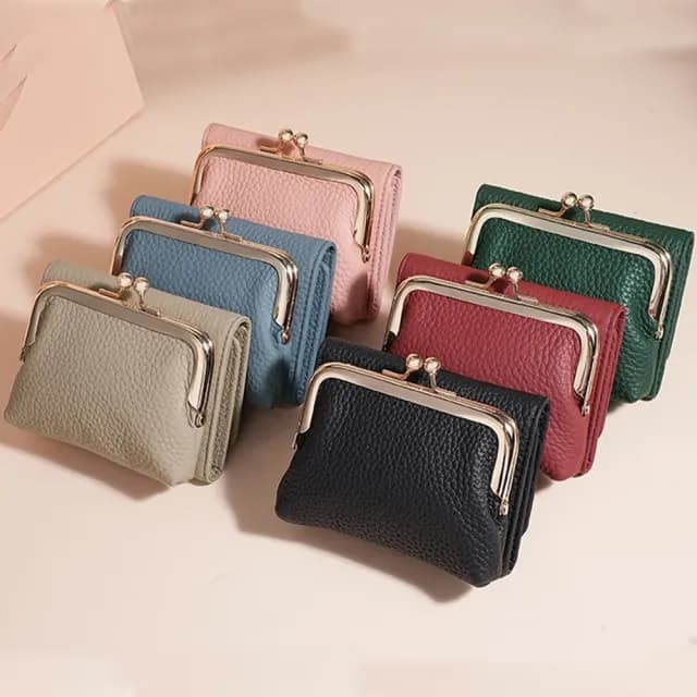 【LEEHER】雙11 女生/錢包/皮夾/口金包/錢包/日式錢包/三折短夾/口金包/牛皮