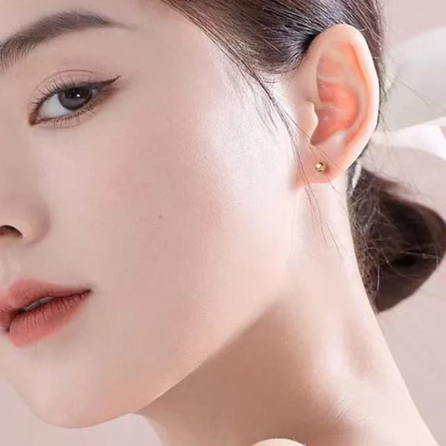 【LEESA】925純銀\圓球\耳釘\小耳環\防過敏耳環\純銀耳環\925銀針\耳飾\簡約\時尚\飾品\耳環\女