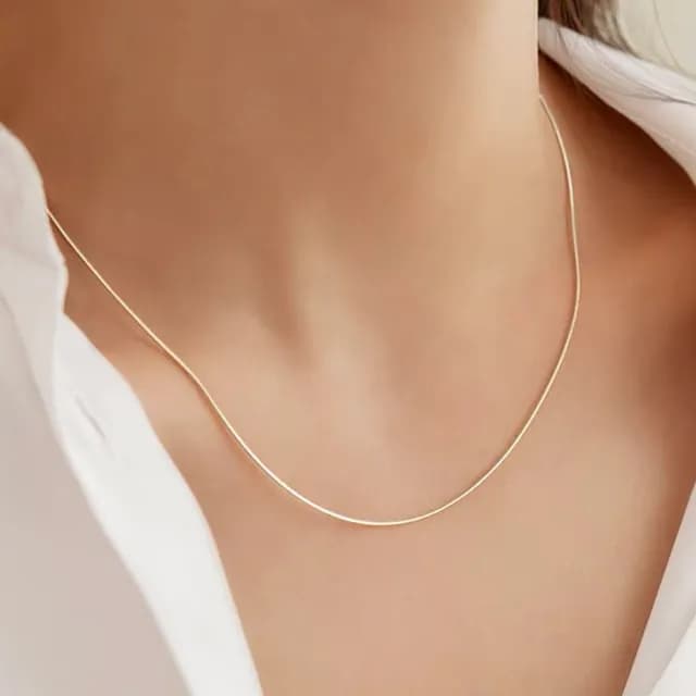 【CReAM】Chloe純銀鍍18K金色銀色玫瑰金萬用鍊鎖骨裸鍊女項鍊(生日 禮物 送禮 禮盒)