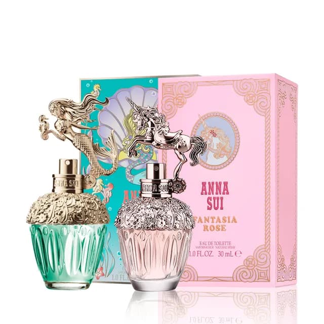 【ANNA SUI 安娜蘇】買一送一-玫瑰花舞獨角獸淡香水30ml+童話美人魚淡香水(專櫃公司貨)