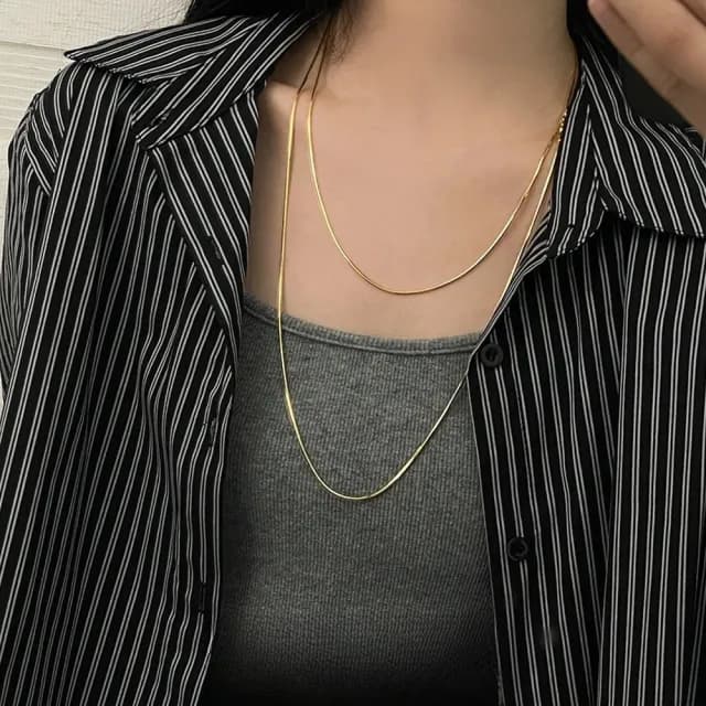 【KT DADA】純銀項鍊 抗過敏項鍊 飾品 項鍊 毛衣鍊 長鍊 百搭 女生項鍊 女生禮物 氣質項鍊 s925