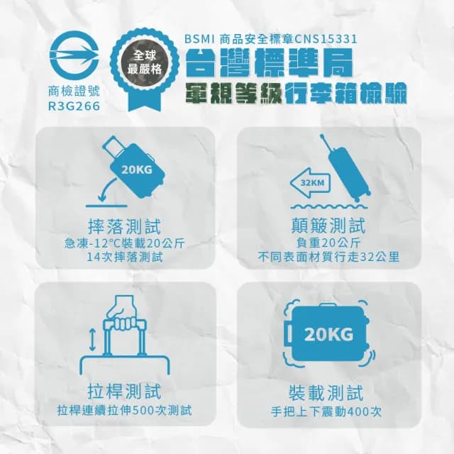 【路比達】18吋奶油款行李箱(登機箱、拉桿箱、大容量行李箱)