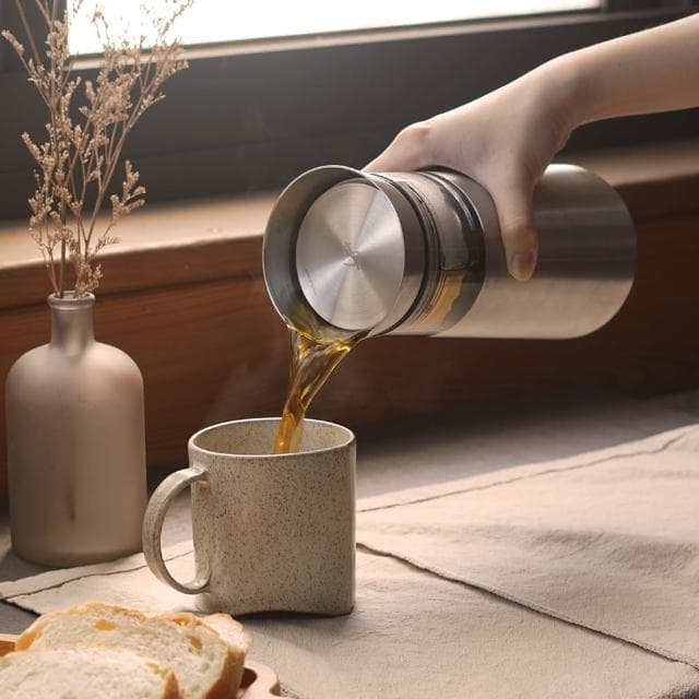 【Driver】鋼丹泡茶壺-700ml(專利設計 保溫茶壺 沖茶壺 冷泡茶 熱茶壺 沏茶壺 不鏽鋼茶壺 戶外茶壺)