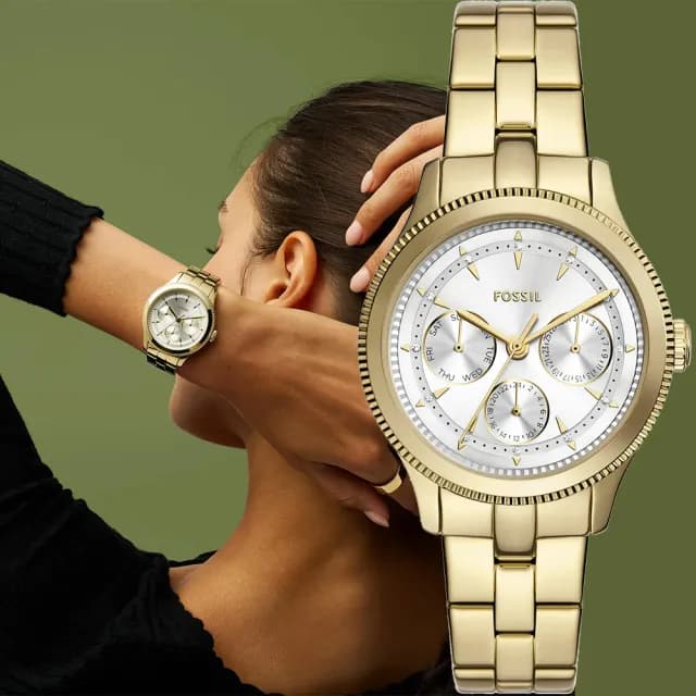【FOSSIL】Brynn 時尚三眼多功能女錶 手錶 禮物 送禮 推薦-38mm(BQ3994)