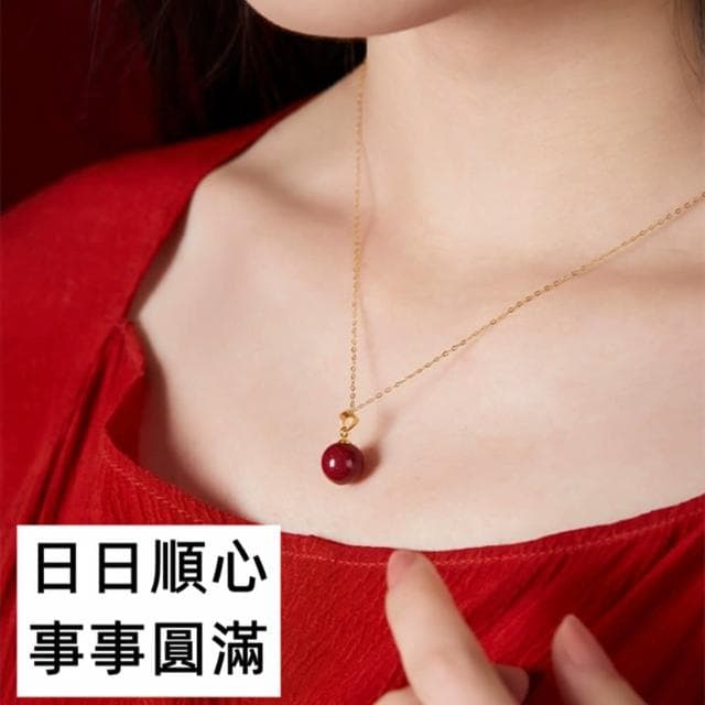 【Penny珮妮】S925銀鍍金紫金砂12mm吊墜項鍊(母親節 送女友 生日禮物 交換禮物 情人節 尾牙 新年 結婚)
