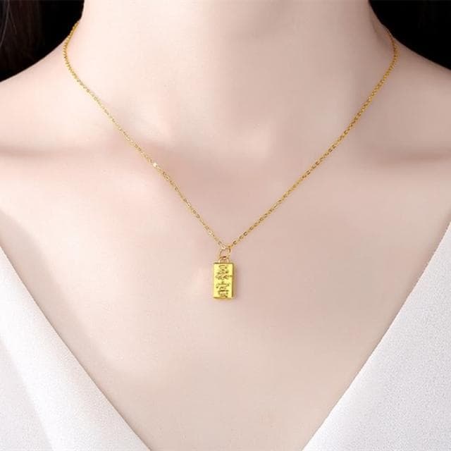 【Penny珮妮】黃金999迷你暴富金磚金塊項鍊(母親節 交換禮物 送女友 生日禮物 情人節 尾牙 新年禮物 結婚)