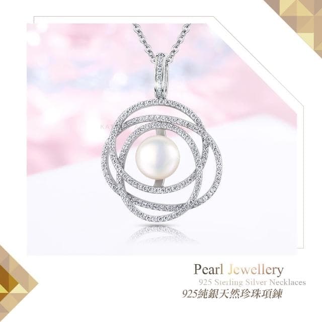 【KATROY】天然珍珠項鍊．純銀．謝師禮物(11.5- 2.0mm)
