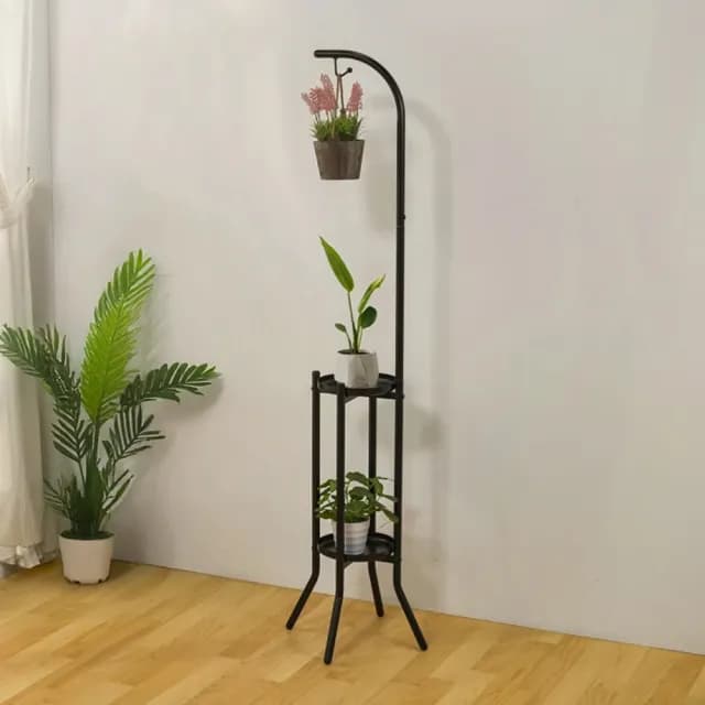 【H&R 安室家】吊掛式雙層植物盆栽架 BM50