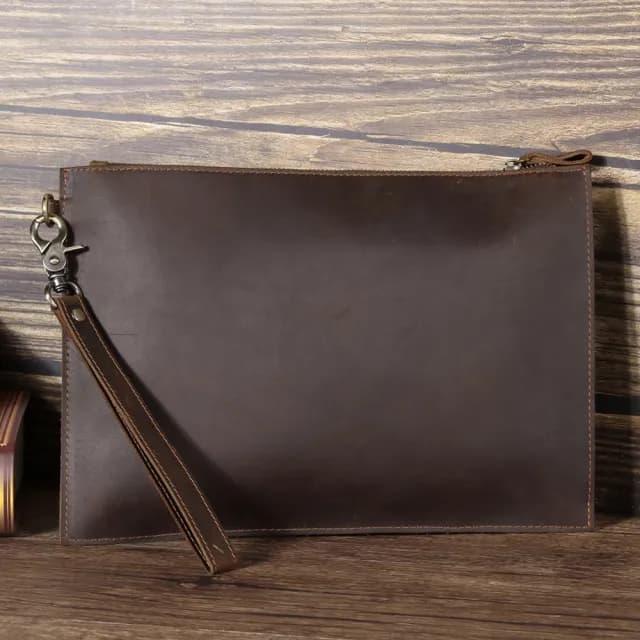 【LEESA】情人節禮物 大錢包\商務手拿包\真皮包包\男生包包\牛皮手拿包\檔案包\商務手拎包\包包\手拿包男\