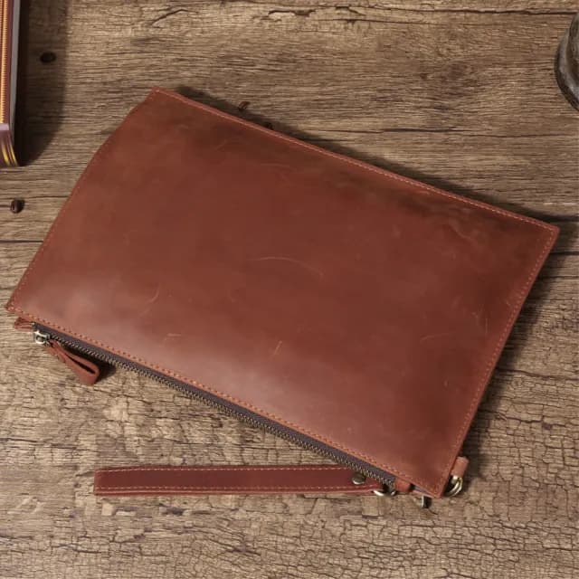 【LEESA】情人節禮物 大錢包\商務手拿包\真皮包包\男生包包\牛皮手拿包\檔案包\商務手拎包\包包\手拿包男\