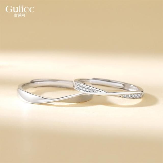 【Golicc 古里雅】對戒 莫比烏斯 扭轉情侶戒(母親節 生日 情人節 造型戒 食指戒 尾戒 禮物)