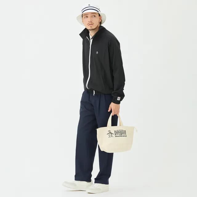 【Munsingwear】父親節禮物 企鵝牌 日常百搭微復古文青必備 白色帆布托特包 MGVP0502