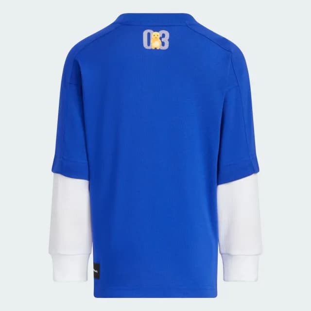 【adidas 愛迪達】SPORTSWEAR NAILOONG 長袖上衣 吸濕排汗 童裝 JC6871