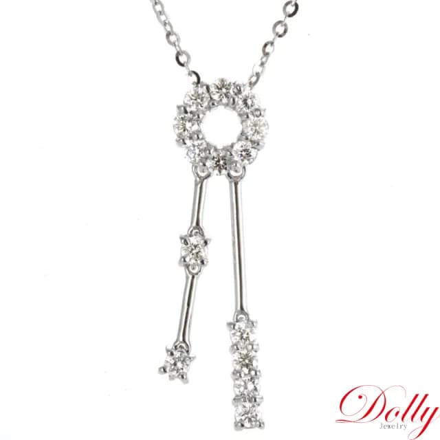 【DOLLY】0.50克拉 天然鑽石 F/VS2 18K金鑽石項鍊(母親節 長輩送禮 交換禮物首選)