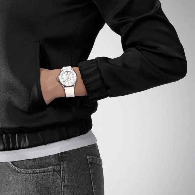 【TISSOT 天梭 官方授權】Seastar 1000 海洋之星300米潛水鑽石女錶 手錶 送禮 推薦(T1202101711600)