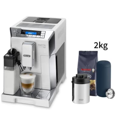 【Delonghi】ECAM 45.760.W 全自動義式咖啡機(+咖啡豆配件套組)